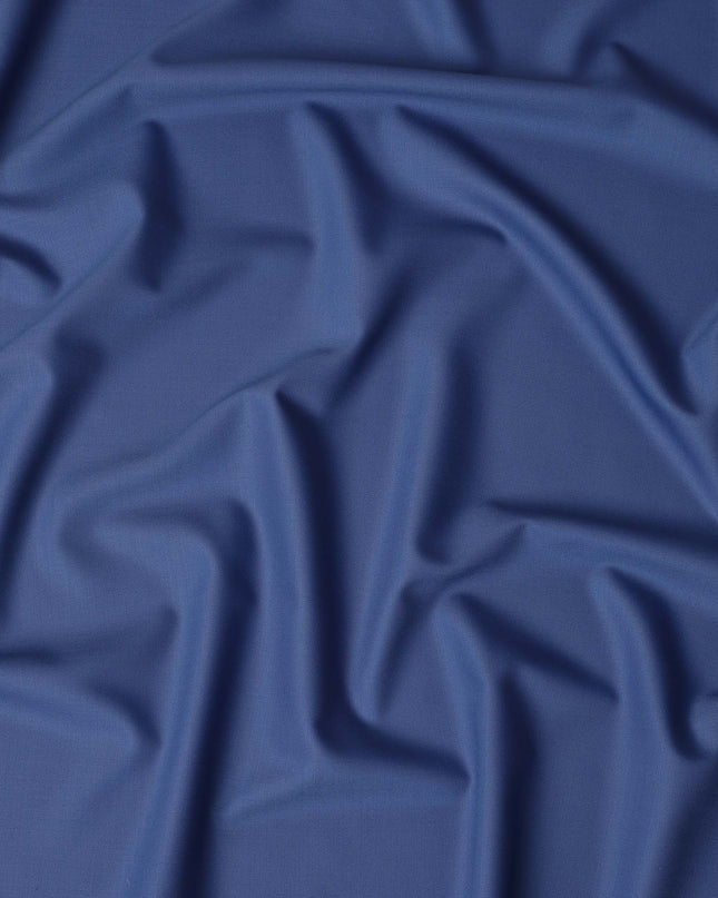 Bright Cobalt Blue Super 160s Wool Blend Suiting Fabric 150c