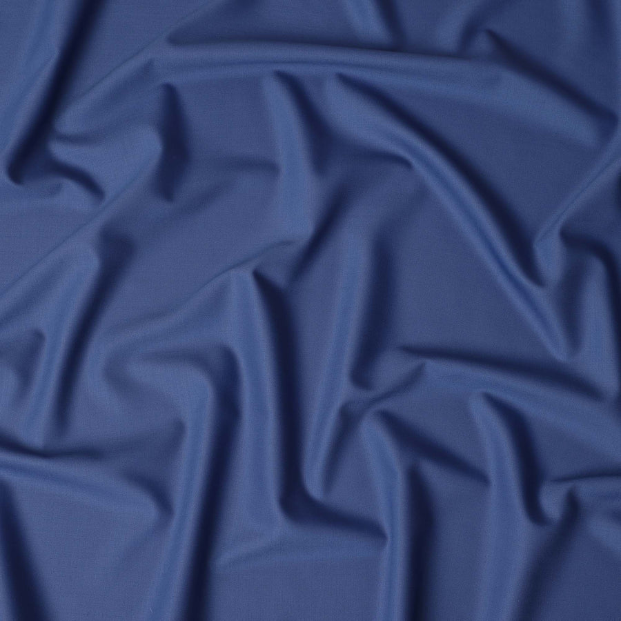 Bright Cobalt Blue Super 160s Wool Blend Suiting Fabric 150c