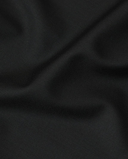 Pure Black Super 160s Italian Wool Suiting Fabric 150cm