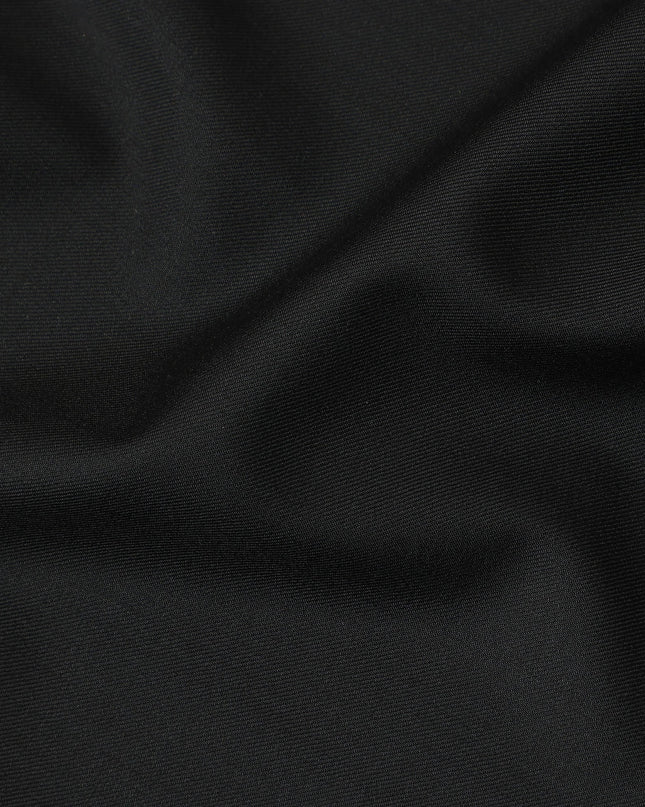 Pure Black Super 160s Italian Wool Suiting Fabric 150cm