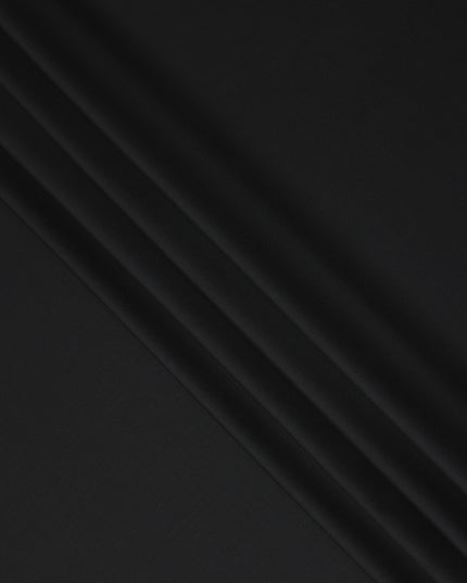Pure Black Super 160s Italian Wool Suiting Fabric 150cm
