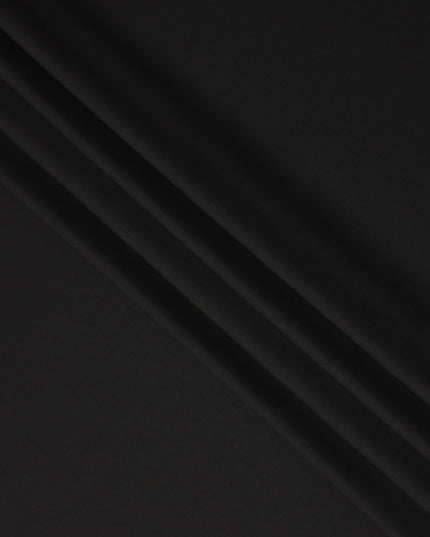 Pure Black Super 150s Pure English Wool Suiting Fabric 150cm