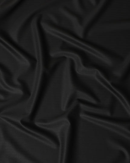 Classic Black Super 150s Italian Wool Blend Suiting Fabric 1