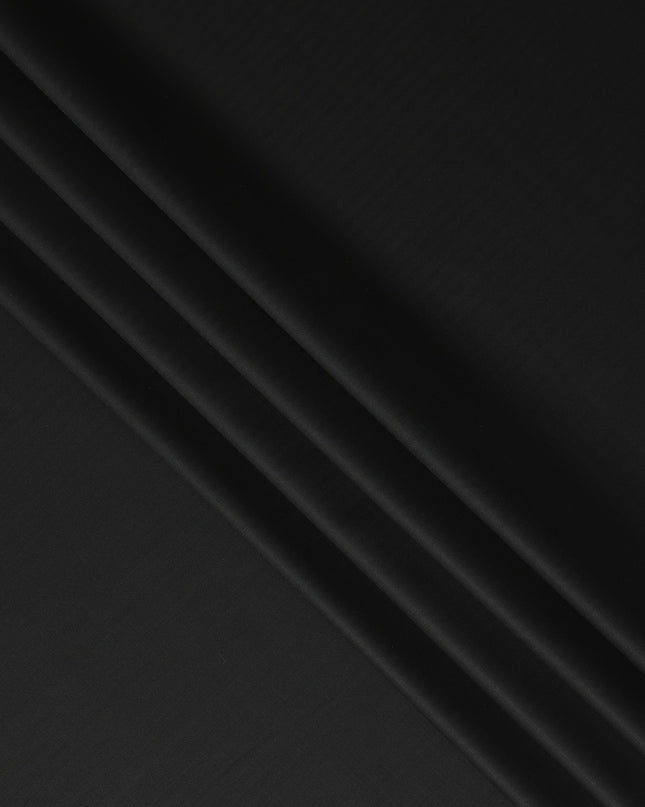 Classic Black Super 150s Italian Wool Blend Suiting Fabric 1