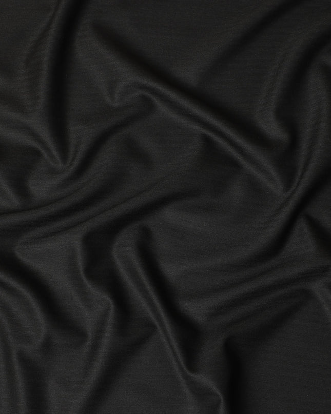 Pure Black Super 150s Pure English Wool Suiting Fabric 150cm