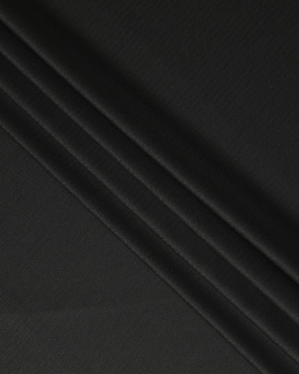 Pure Black Super 150s Pure English Wool Suiting Fabric 150cm