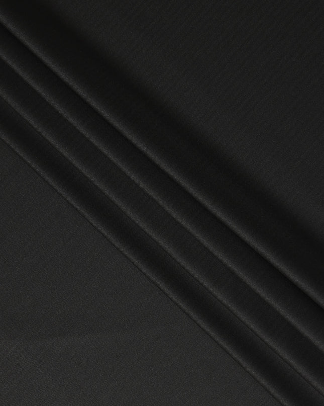 Pure Black Super 150s Pure English Wool Suiting Fabric 150cm