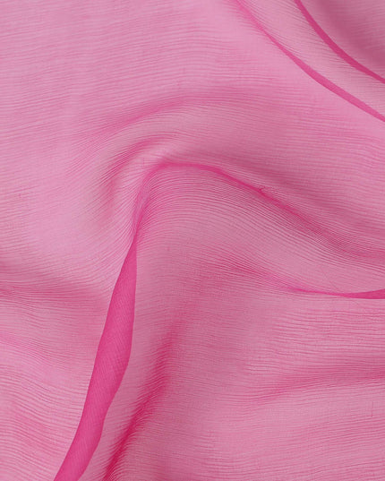 Fuchsia Pink Silk Chiffon Garbasaar 110cm