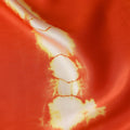 Orange Tie-Dye Silk Satin Fabric 110cm India