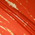 Orange Tie-Dye Silk Satin Fabric 110cm India