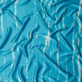 Sky Blue Tie-Dye Silk Satin Fabric 110cm