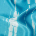 Sky Blue Tie-Dye Silk Satin Fabric 110cm