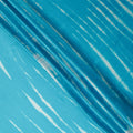 Sky Blue Tie-Dye Silk Satin Fabric 110cm