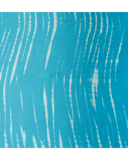 Sky Blue Tie-Dye Silk Satin Fabric 110cm