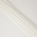 Ivory White Herringbone Cotton Voile Fabric 110cm