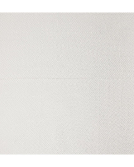 Ivory White Herringbone Cotton Voile Fabric 110cm
