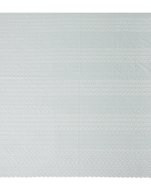 Sage Green Border Cotton Voile Fabric 110cm