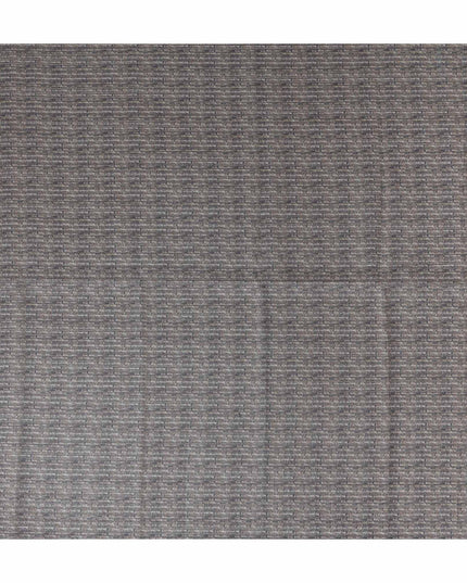 Charcoal Grey Self Design Synthetic Brocade
