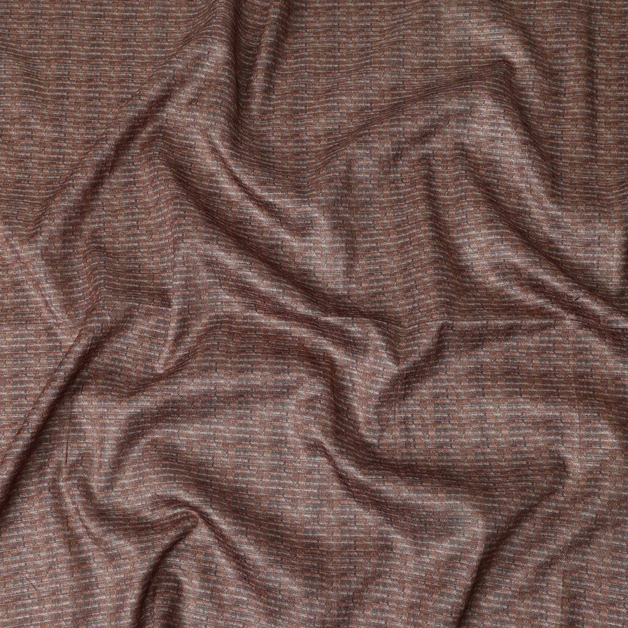 Chestnut Brown Synthetic Brocade Fabric