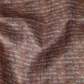 Chestnut Brown Synthetic Brocade Fabric