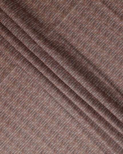 Chestnut Brown Synthetic Brocade Fabric