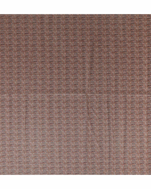 Chestnut Brown Synthetic Brocade Fabric