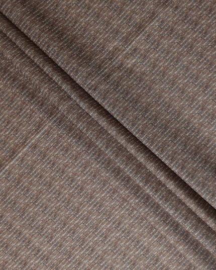Mocha Brown Synthetic Brocade Fabric - Regal Fabrics