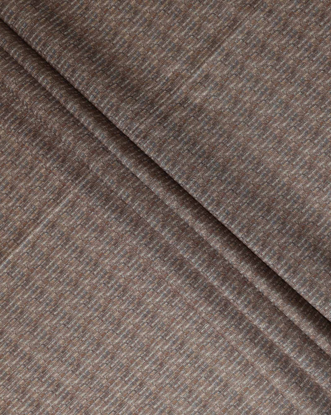 Mocha Brown Synthetic Brocade Fabric - Regal Fabrics
