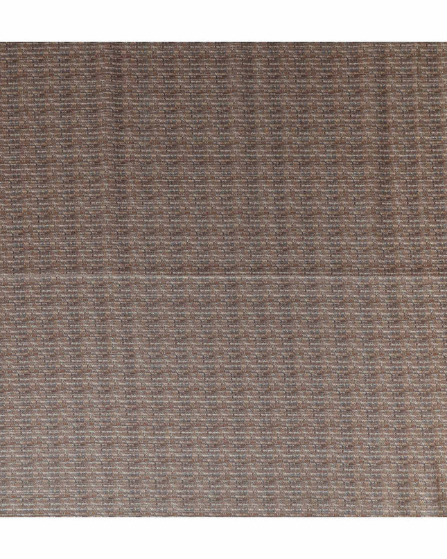 Mocha Brown Synthetic Brocade Fabric - Regal Fabrics