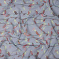 Lilac Grey Leaf Cotton Lawn Fabric - Regal Fabrics