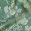 Mint Green Organza Fabric - Tranquil Leaf Pattern, Light-Diffusing Sheerness, 110cm Wide-D18938