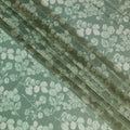 Mint Green Organza Fabric - Tranquil Leaf Pattern, Light-Diffusing Sheerness, 110cm Wide-D18938