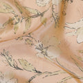 قماش الأورجانزا الناعم بزهر الخوخ - رسم نباتي دقيق، عرض 110 سم، ثنى رشيق -D18940