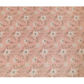 Blush Pink Organza Fabric - Delicate Ink-Drawn Floral Motif, 110cm Width, Subtle Luster-D18942