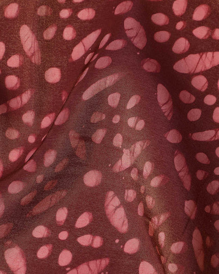 Rustic Rose Organza Fabric - Blush Dot Matrix Print, 110cm Width, Delicate Shimmer Finish-D18947