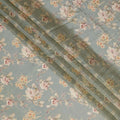 Ethereal Seafoam Organza Fabric - Delicate Blush Florals, 110cm Width, Whisper-Light Elegance-D18950 Regal Fabrics