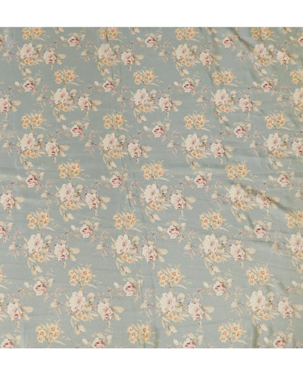 Ethereal Seafoam Organza Fabric - Delicate Blush Florals, 110cm Width, Whisper-Light Elegance-D18950 Regal Fabrics