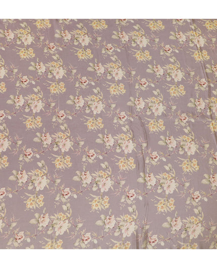 Lavender Blush Organza Fabric - Enchanted Floral Whisper, 110cm Width, Sheer Poetic Drapery-D18951