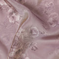 Vintage Mauve Organza Fabric - Classic Rose Embossing, 110cm Width, Sheer Sophistication-D18952