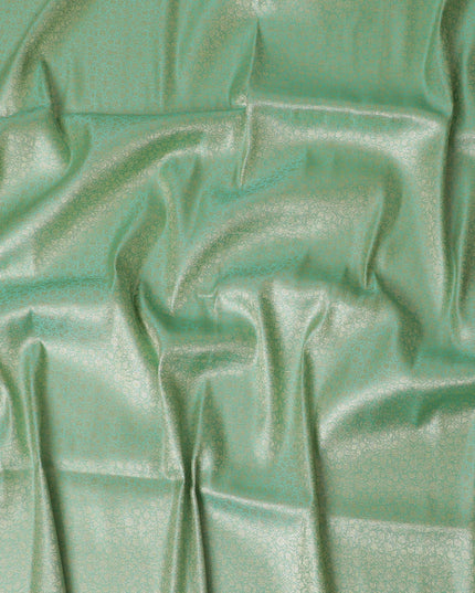 Mint Shimmer Brocade Fabric – Glimmering Elegance for Exquisite Creations-D19036