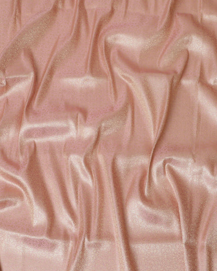 Blush Pink Luster Brocade Fabric – Contemporary Chic with a Metallic Twist-D19038