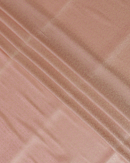 Blush Pink Luster Brocade Fabric – Contemporary Chic with a Metallic Twist-D19038