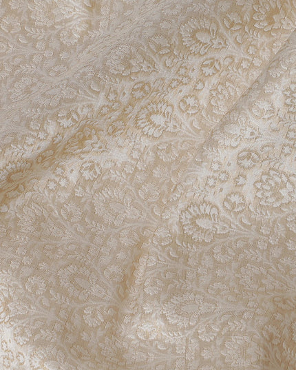 Ivory Elegance Brocade Fabric – Exquisite Weave with a Timeless Appeal-D19049