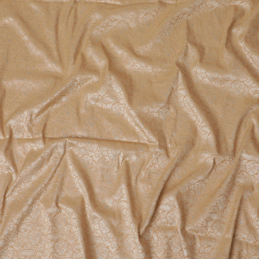 قماش Butterscotch Brilliance Brocade – فن النسيج الهندي-D19054