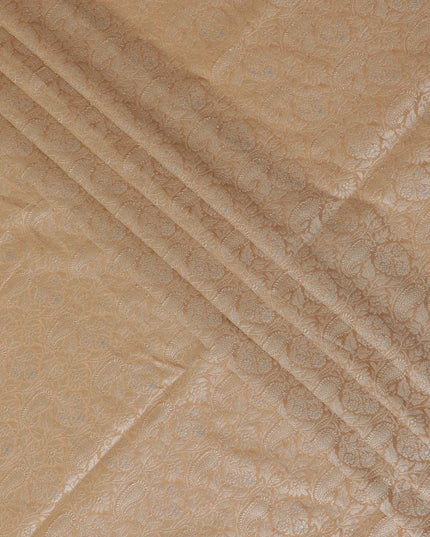 Butterscotch Brilliance Brocade Fabric – Indian Weaving Artistry-D19054