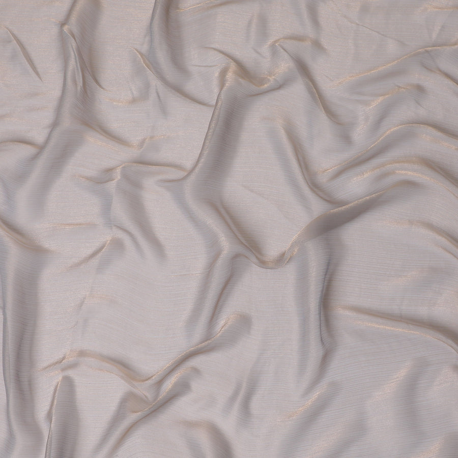 Champagne Gold Metallic Synthetic Chiffon Fabric, 110 cm Wide-D19132
