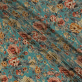 Vintage Floral Synthetic Crepe Fabric in Teal, 110 cm Wide-D19133 Regal Fabrics