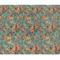 Vintage Floral Synthetic Crepe Fabric in Teal, 110 cm Wide-D19133 Regal Fabrics