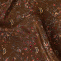 Autumn Spice Synthetic Crepe Fabric with Delicate Floral Print, 110 cm Wide-D19137