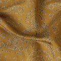 Mustard Yellow Cotton Lawn Fabric with Intricate White Paisley Print, 110 cm Wide-D19141 Regal Fabrics